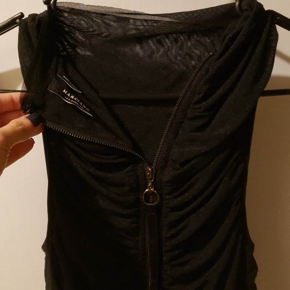 Marciano black shimmer blouse